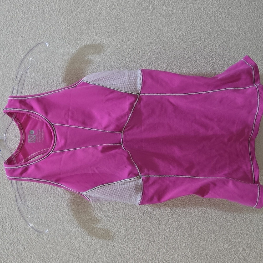 De Soto Triathlon Femme Pink Cycling Tank Top - Large